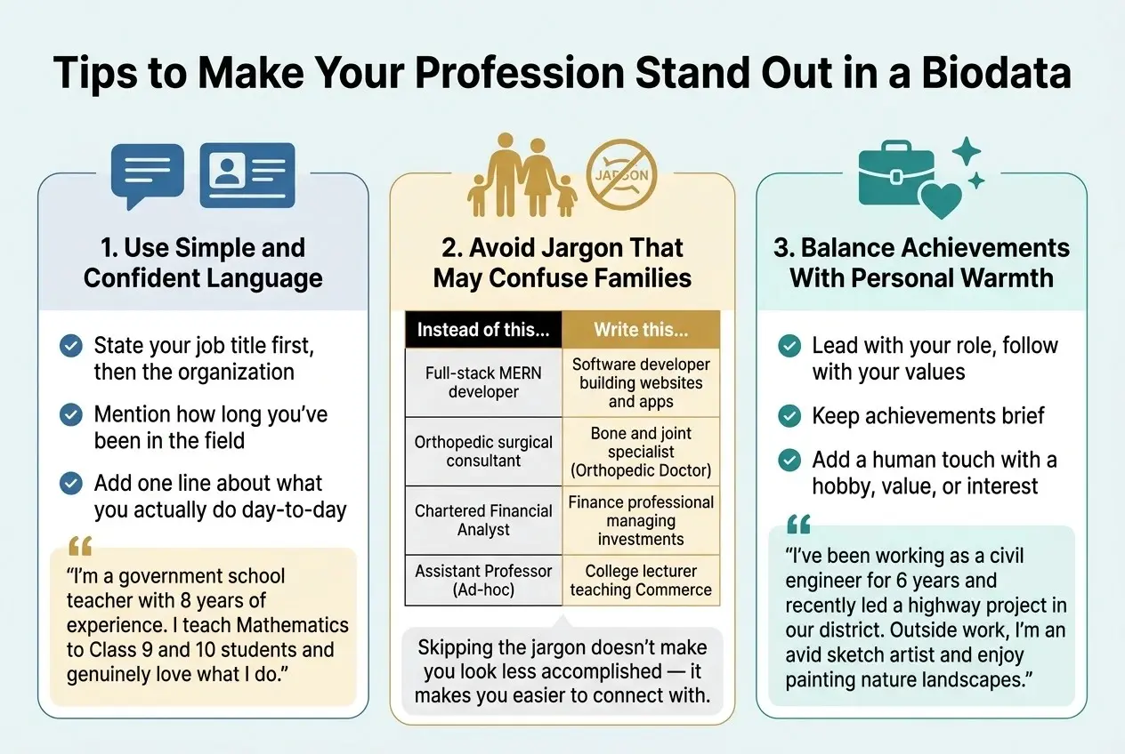 Tips to Make Your Profession Stand Out in a Biodata