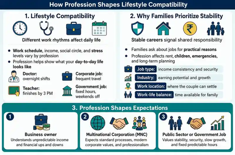 Importance of profession in a marriage biodata and lifestyle compatibility