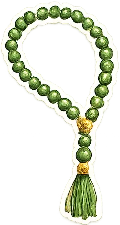 Green Beaded Tassel