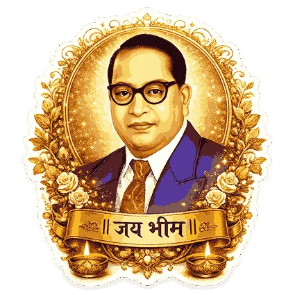 Dr. Ambedkar with Jai Bhim